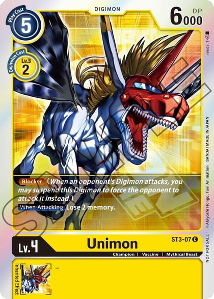 Unimon - ST3-07 (Event Pack 1), Starter Deck 03: Heaven's Yellow ST3-07 C