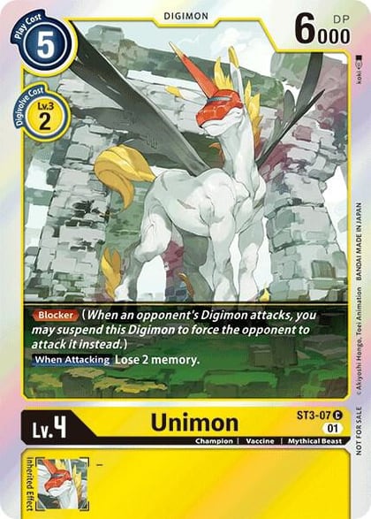 Unimon - ST3-07 (Official Tournament Pack Vol.4), Starter Deck 03: Heaven's Yellow ST3-07 C