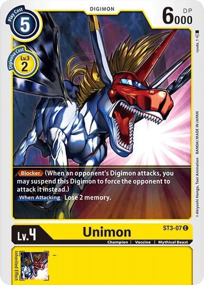 Unimon, Starter Deck 03: Heaven's Yellow ST3-07 C