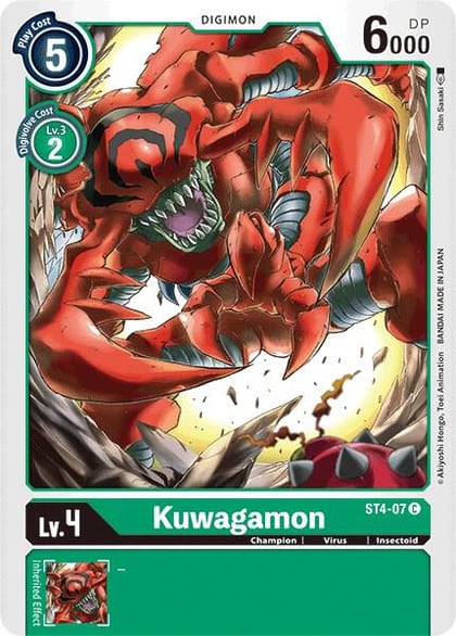 Kuwagamon, Starter Deck 04: Giga Green ST4-07 C
