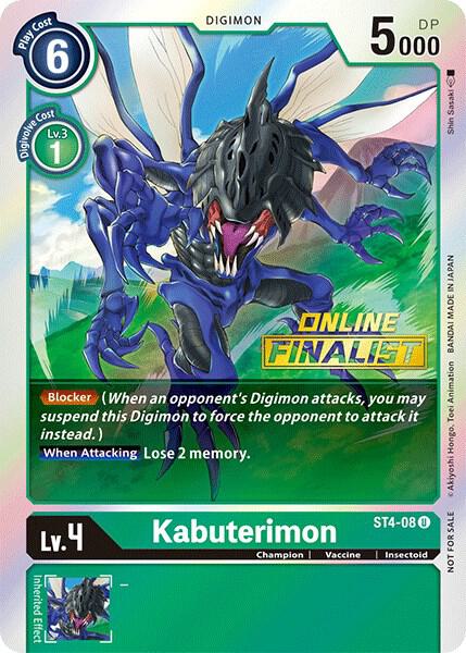 Kabuterimon - ST4-08 (2021 Championship Online Regional) [Online Finalist], Starter Deck 04: Giga Green ST4-08 U