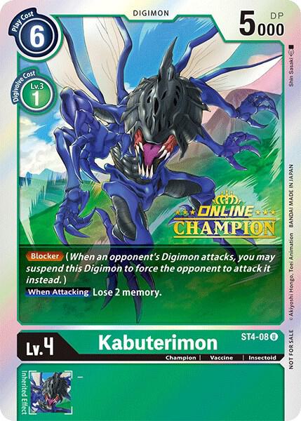 Kabuterimon - ST4-08 (2021 Championship Online Regional) [Online Champion], Starter Deck 04: Giga Green ST4-08 U