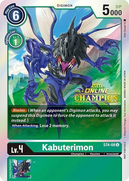 Kabuterimon - ST4-08 (2021 Championship Online Regional) [Online Champion], Starter Deck 04: Giga Green ST4-08 U