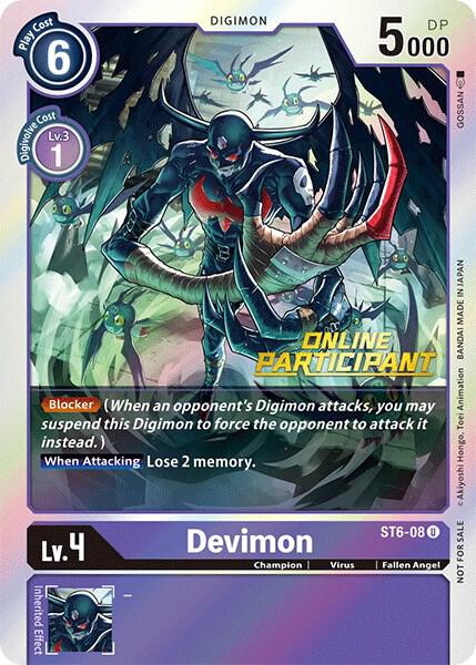 Devimon - ST6-08 (2021 Championship Online Regional) [Online Participant], Starter Deck 06: Venomous Violet ST6-08 U