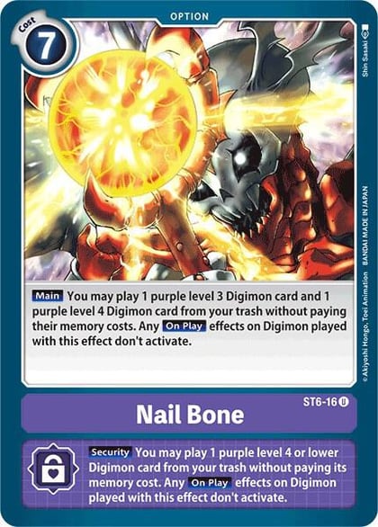 Nail Bone, Starter Deck 06: Venomous Violet ST6-16 U