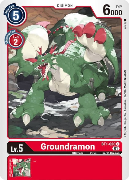Groundramon - BT1-020 (Alternate Art), Starter Deck 07: Gallantmon BT1-020 U