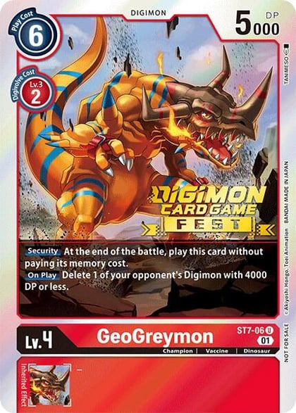 GeoGreymon (Digimon Card Game Fest 2022), Starter Deck 07: Gallantmon ST7-06 U