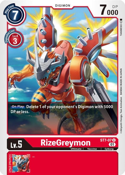 RizeGreymon, Starter Deck 07: Gallantmon ST7-07 U