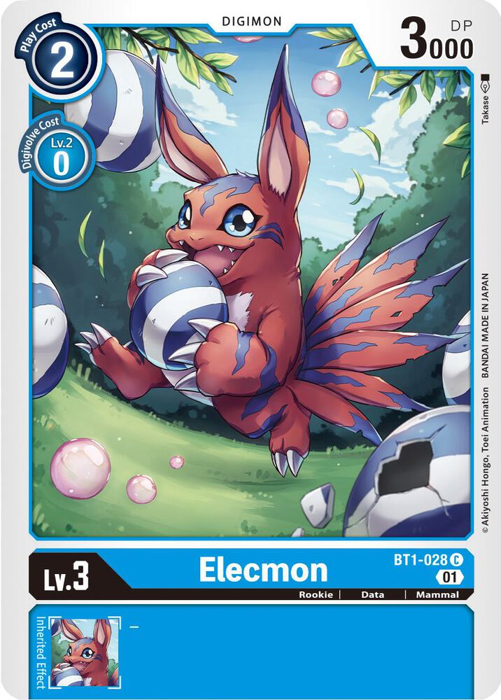 Elecmon - BT1-028 (Alternate Art), Starter Deck 08: Ulforce Veedramon BT1-028 C