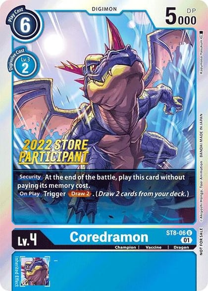 Coredramon (2022 Store Participant), Starter Deck 08: Ulforce Veedramon ST8-06 U