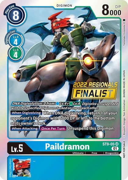Paildramon (2022 Championship Offline Regional) [Online Finalist], Starter Deck 09: Ultimate Ancient Dragon ST9-05 SR