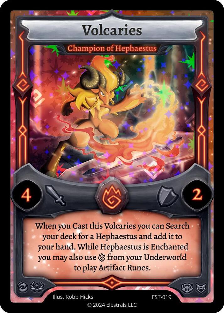 Volcaries - Champion of Hephaestus, Divine Champions: Firestorm FST-019