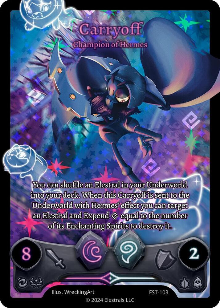 Carryoff - Champion of Hermes (Full Art), Divine Champions: Firestorm FST-103