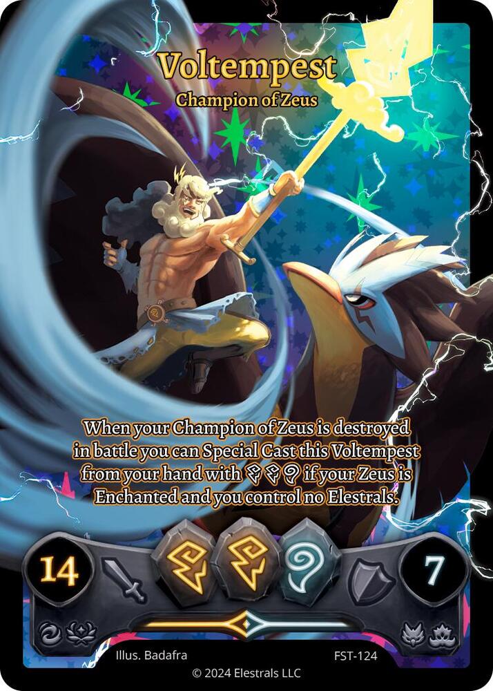 Voltempest - Champion of Zeus (Box Topper), Divine Champions: Firestorm FST-124
