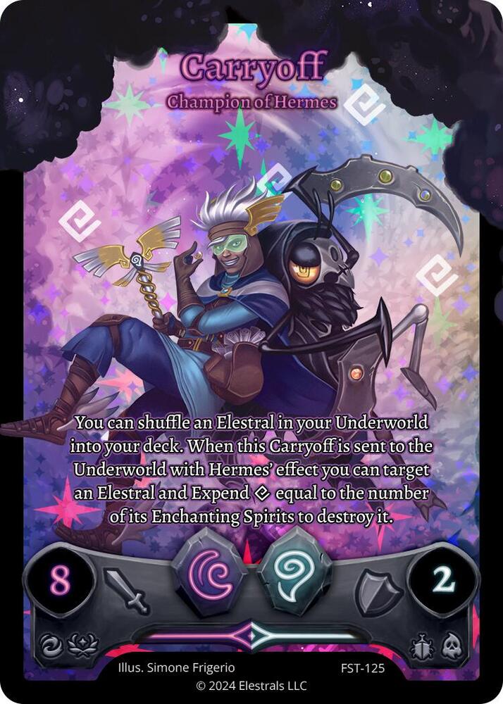 Carryoff - Champion of Hermes (Box Topper), Divine Champions: Firestorm FST-125