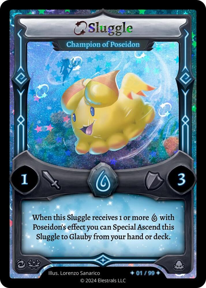 Sluggle - Champion of Poseidon (Serialized), Divine Champions: Firestorm Starter Decks /99