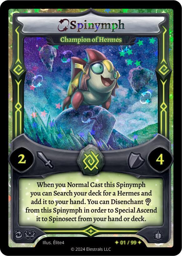 Spinymph - Champion of Hestia (Serialized), Divine Champions: Firestorm Starter Decks /99