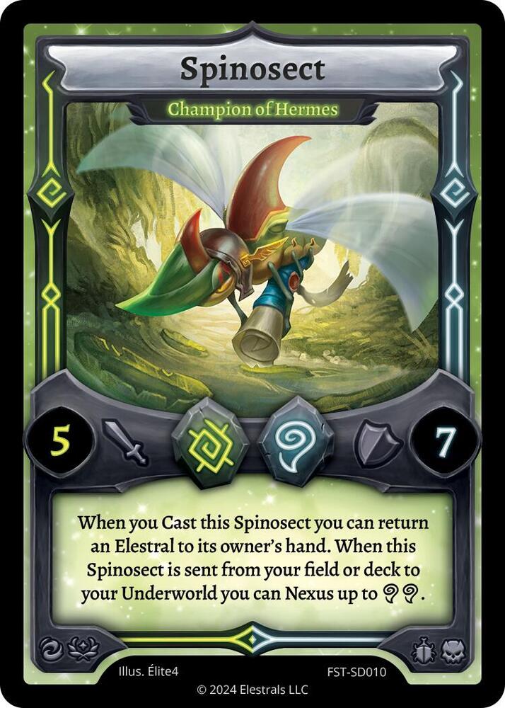 Spinosect - Champion of Hermes, Divine Champions: Firestorm Starter Decks FST-SD010