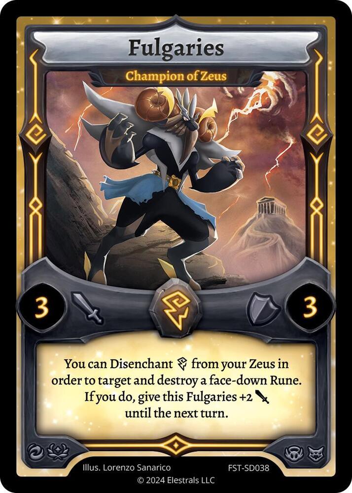Fulgaries - Champion of Zeus, Divine Champions: Firestorm Starter Decks FST-SD038