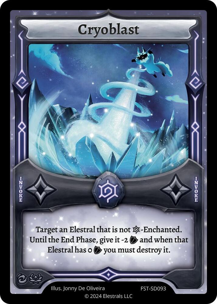 Cryoblast, Divine Champions: Firestorm Starter Decks FST-SD093