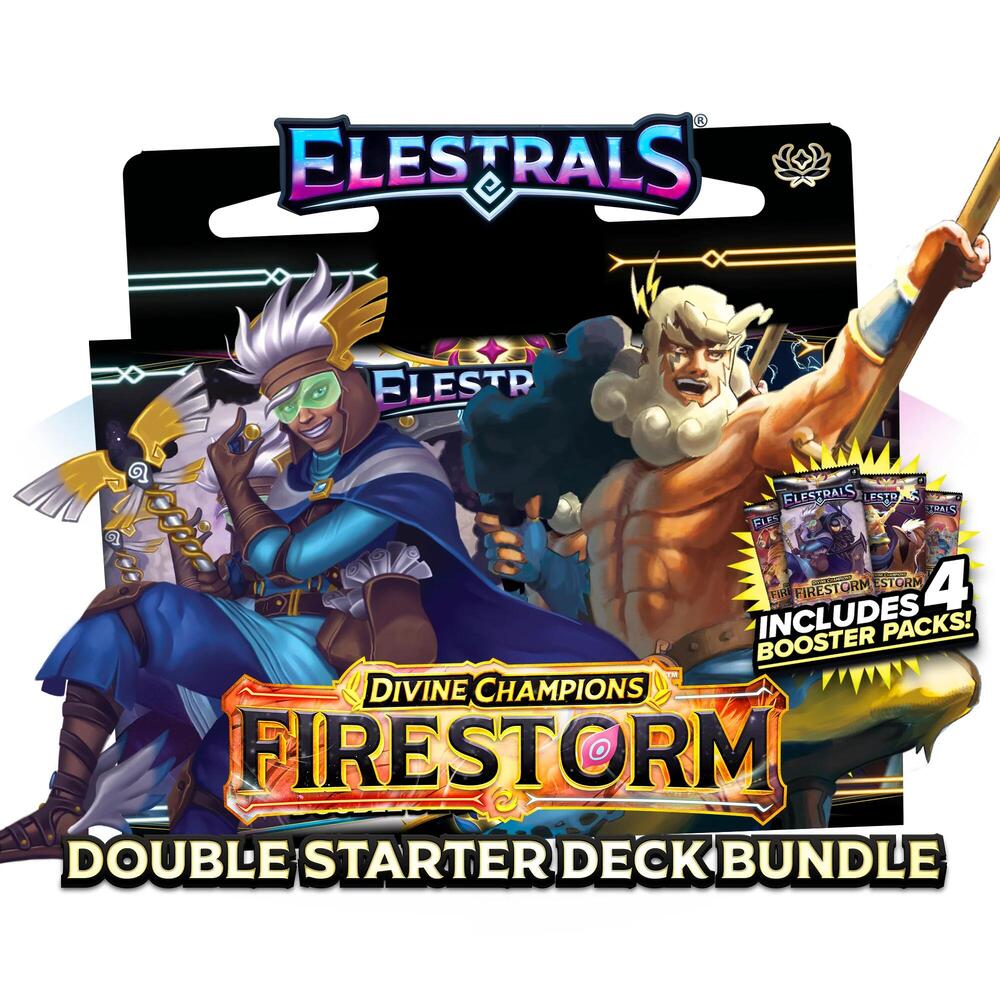 Firestorm - Hermes vs. Zeus Double Starter Deck Bundle with 4 Packs, Divine Champions: Firestorm Starter Decks P634331