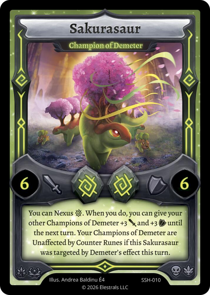 Sakurasaur - Champion of Demeter, Divine Champions: Snowshade SSH-010