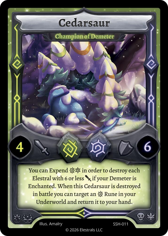 Cedarsaur - Champion of Demeter, Divine Champions: Snowshade SSH-011