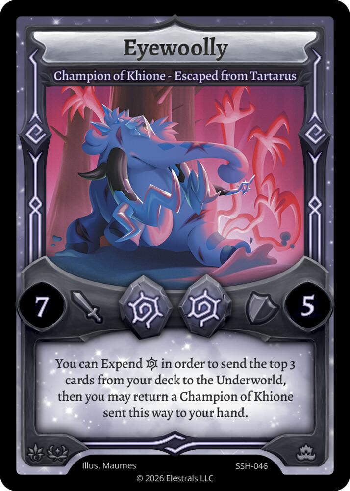 Eyewoolly - Champion of Khione - Escaped from Tartarus, Divine Champions: Snowshade SSH-046