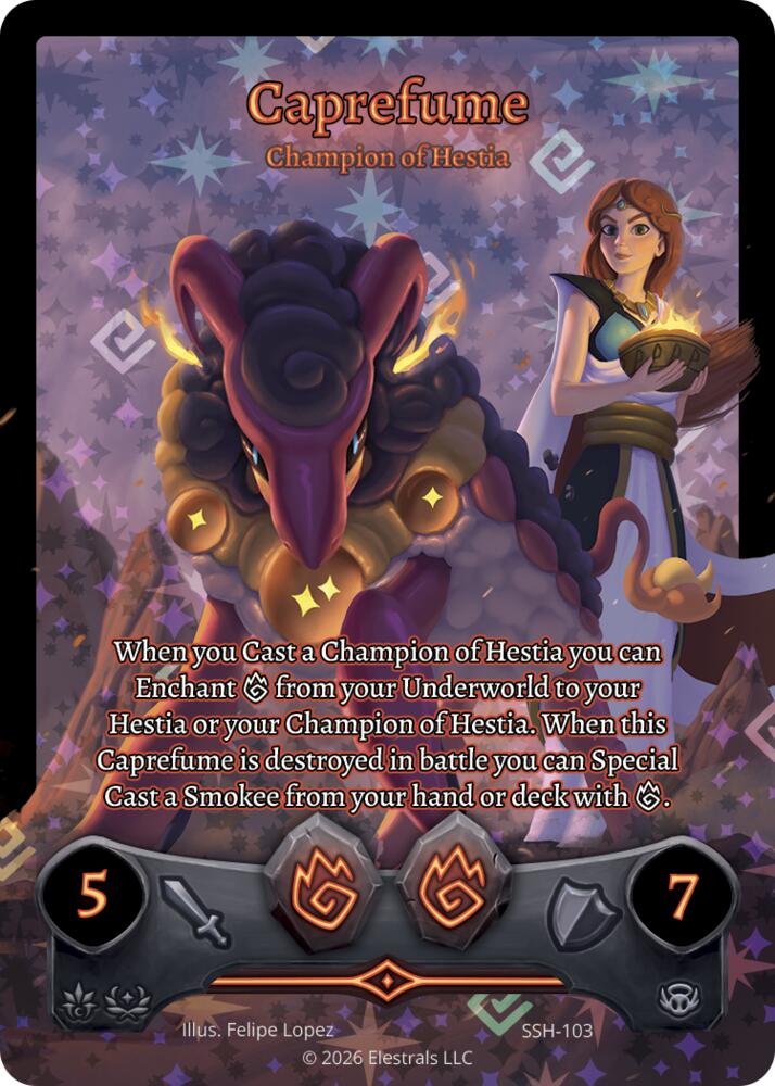 Caprefume - Champion of Hestia (Full Art), Divine Champions: Snowshade SSH-103