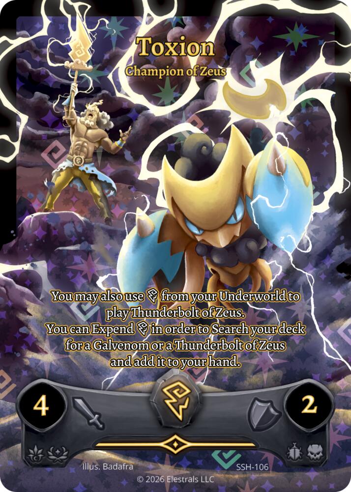 Toxion - Champion of Zeus (Full Art), Divine Champions: Snowshade SSH-106