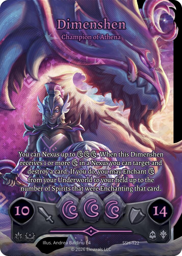 Dimenshen - Champion of Athena (Full Art), Divine Champions: Snowshade SSH-122