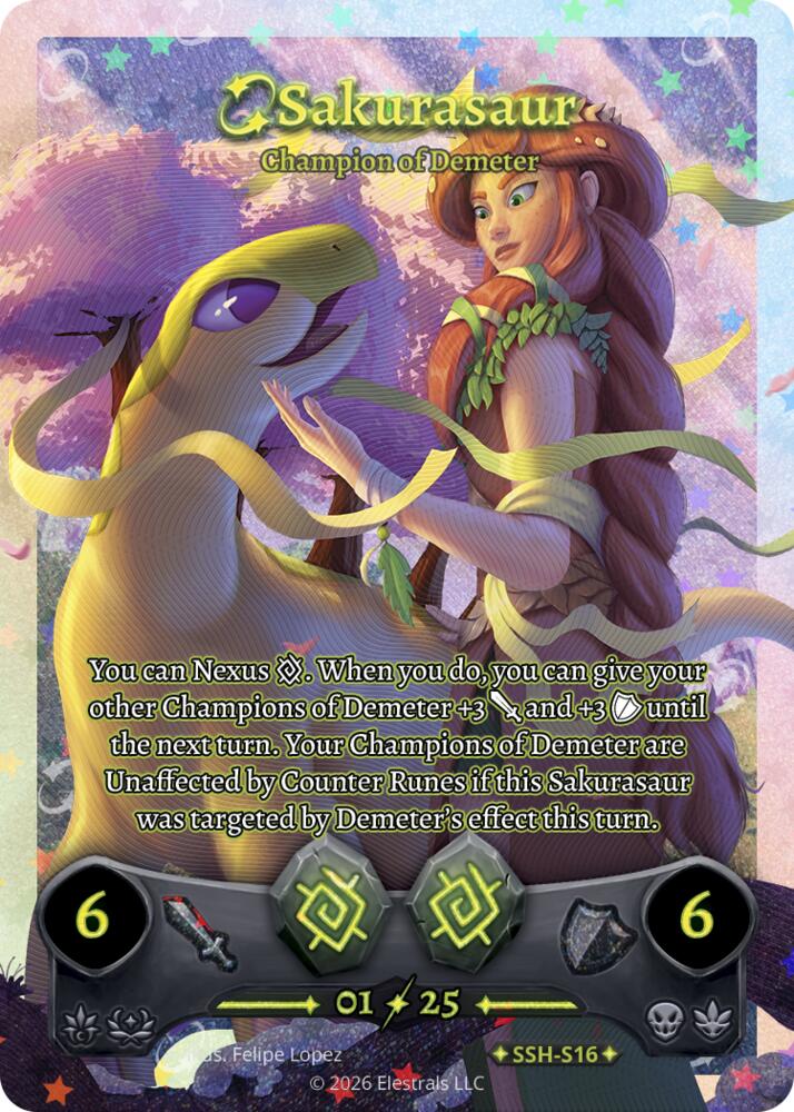 Sakurasaur - Champion of Demeter (Serialized), Divine Champions: Snowshade SSH-S16