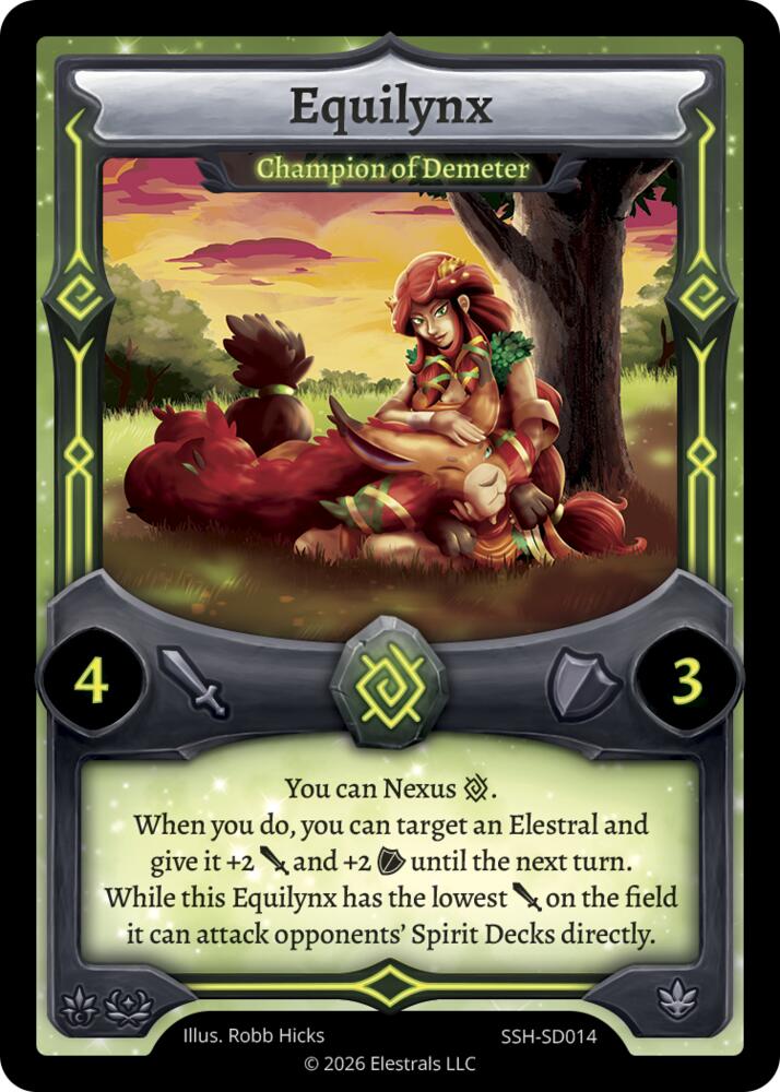 Equilynx - Champion of Demeter, Divine Champions: Snowshade Starter Decks SSH-SD014