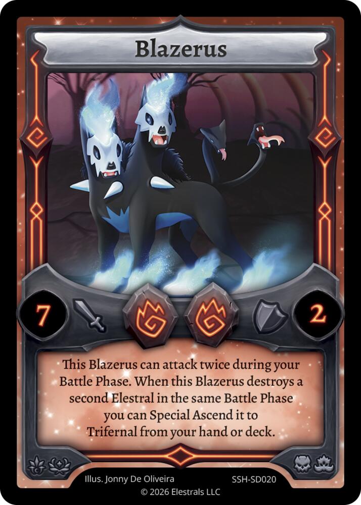 Blazerus, Divine Champions: Snowshade Starter Decks SSH-SD020