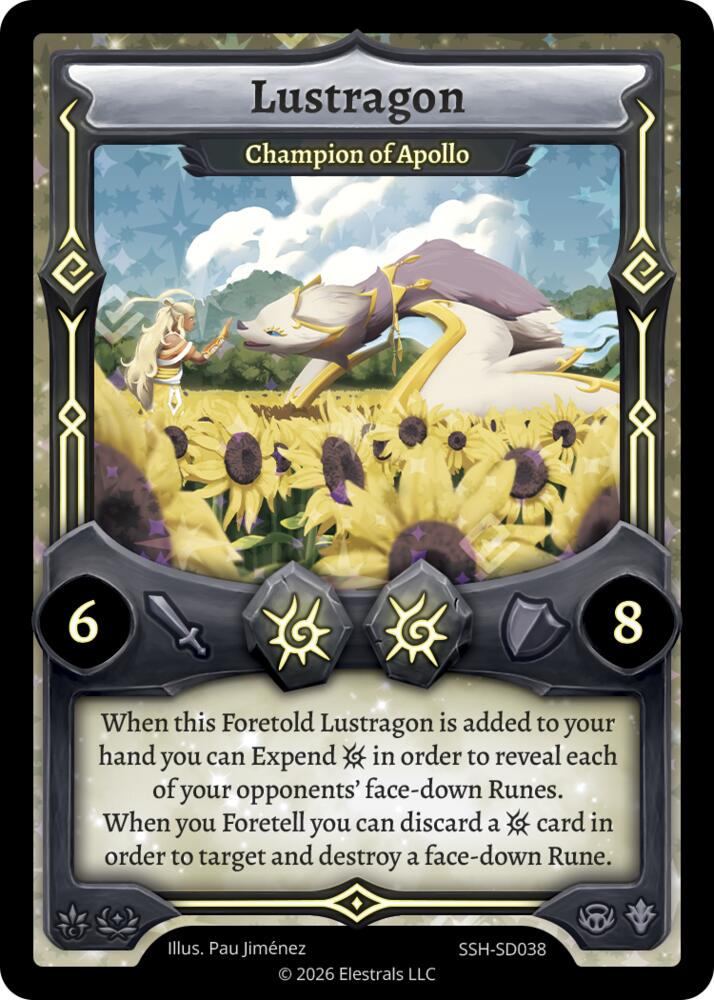 Lustragon - Champion of Apollo, Divine Champions: Snowshade Starter Decks SSH-SD038
