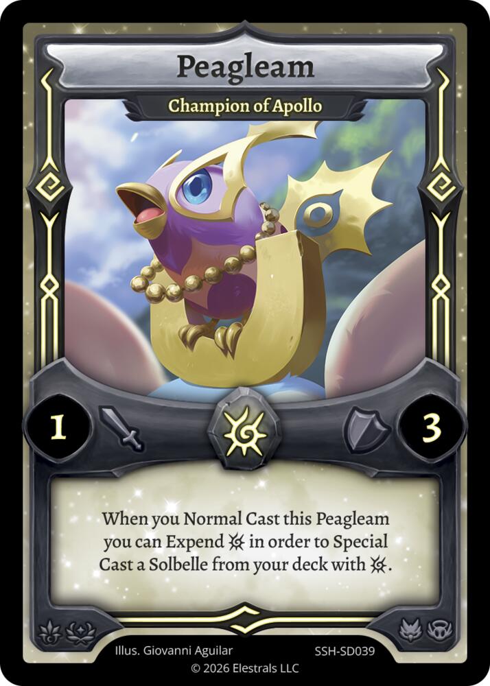 Peagleam - Champion of Apollo, Divine Champions: Snowshade Starter Decks SSH-SD039