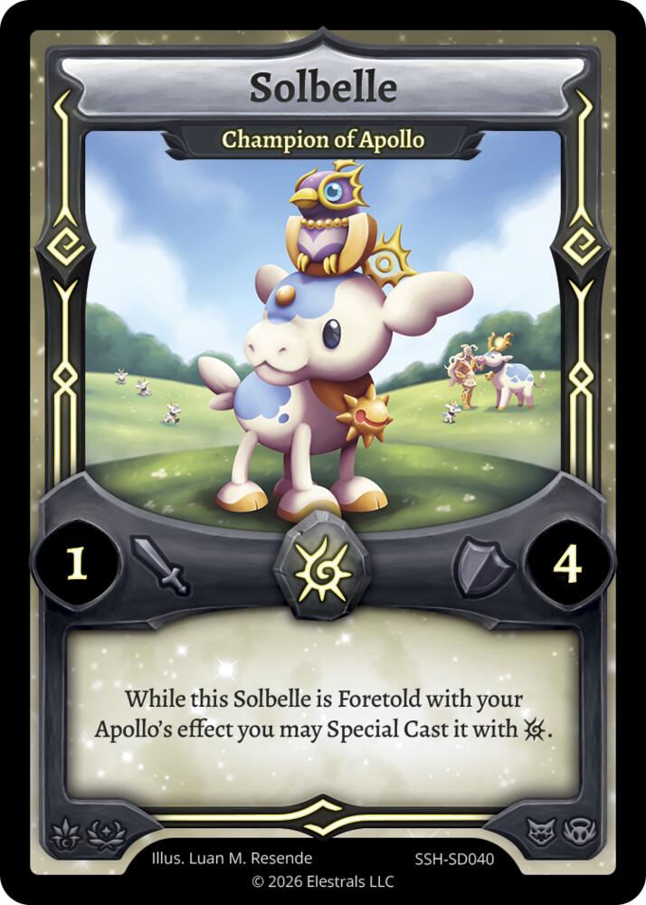 Solbelle - Champion of Apollo, Divine Champions: Snowshade Starter Decks SSH-SD040