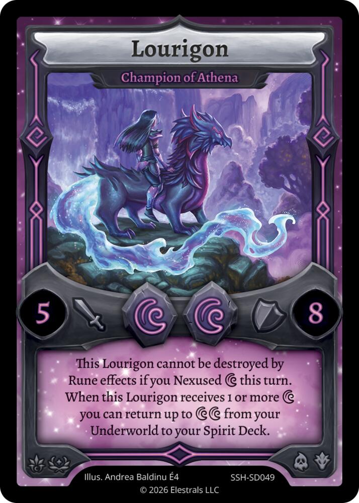 Lourigon - Champion of Athena, Divine Champions: Snowshade Starter Decks SSH-SD049