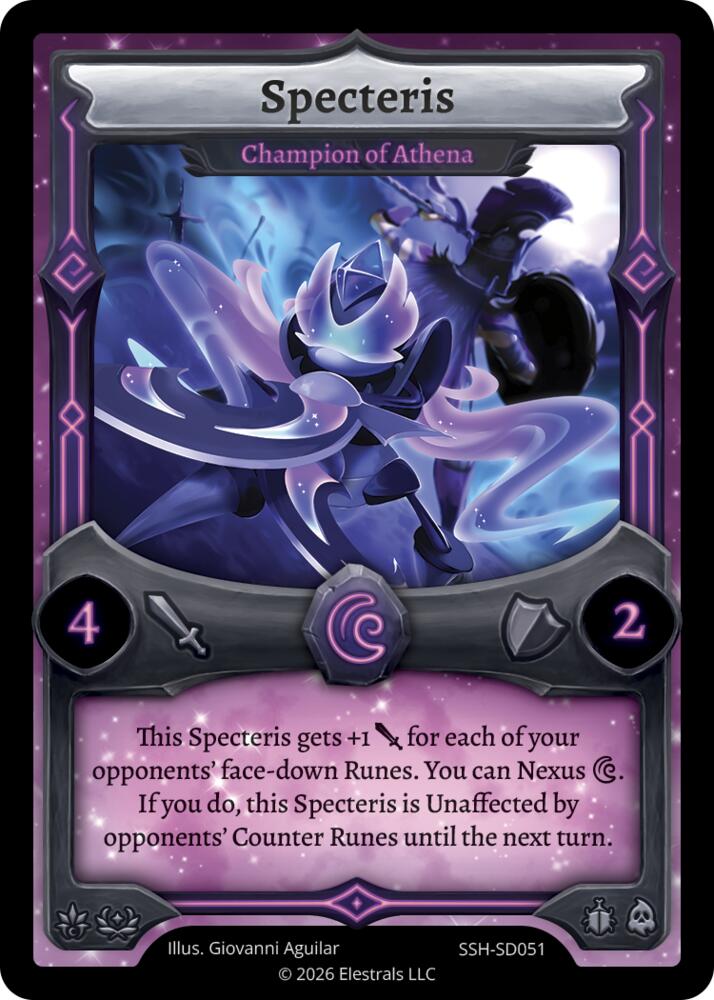 Specteris - Champion of Athena, Divine Champions: Snowshade Starter Decks SSH-SD051