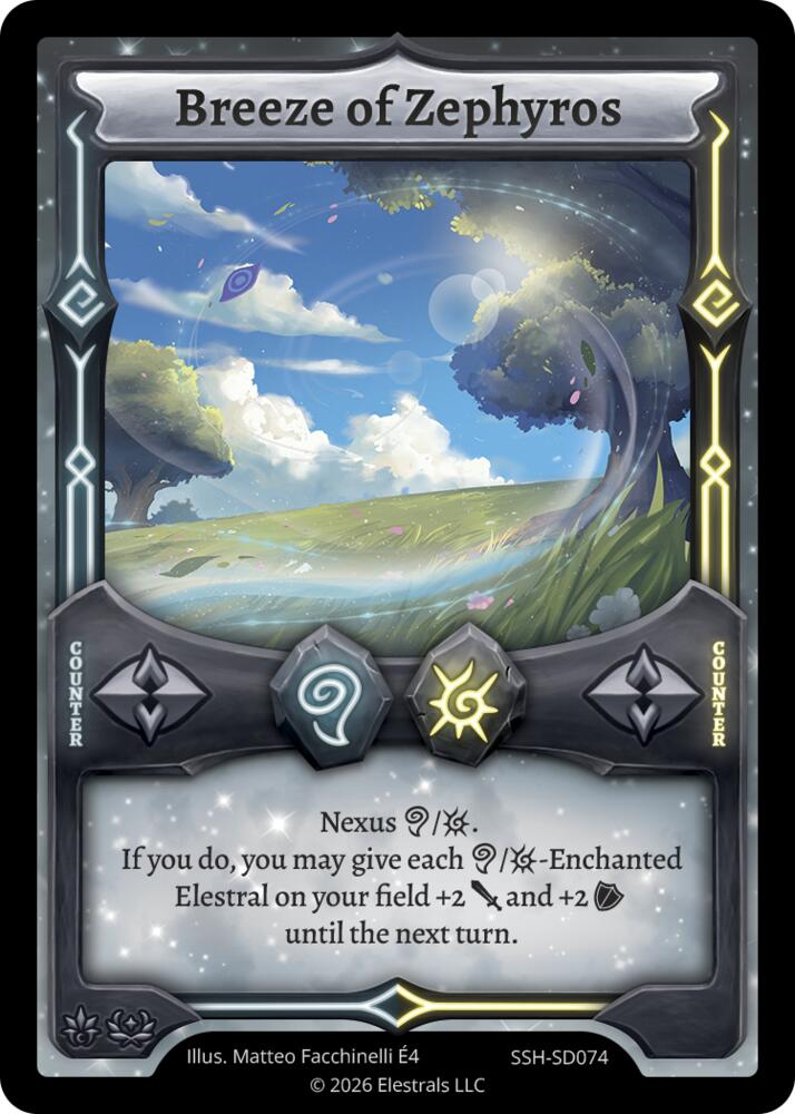 Breeze of Zephyros, Divine Champions: Snowshade Starter Decks SSH-SD074