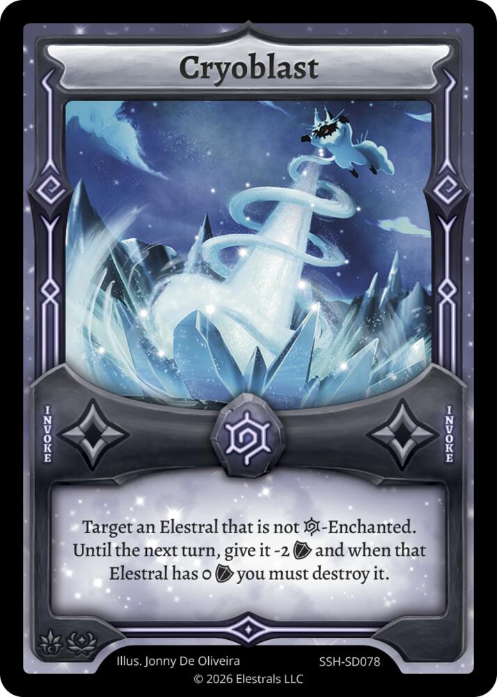 Cryoblast, Divine Champions: Snowshade Starter Decks SSH-SD078