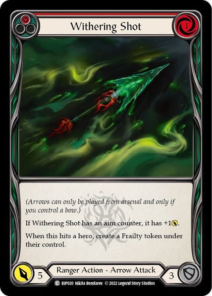 Withering Shot (Red), Blitz Deck: Outsiders - Riptide RIP020