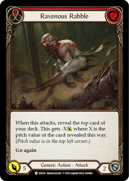 Ravenous Rabble (Red), Blitz Deck: Outsiders - Riptide RIP021