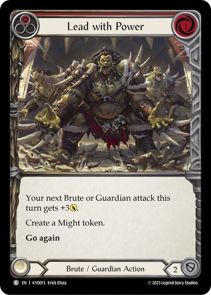 Lead with Power (Red), Blitz Deck: Heavy Hitters - Kayo KYO013