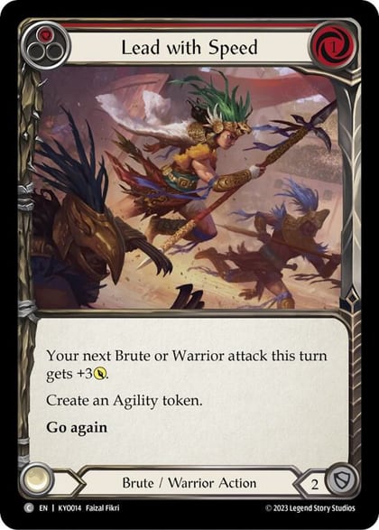 Lead with Speed (Red) (KYO014), Blitz Deck: Heavy Hitters - Kayo KYO014