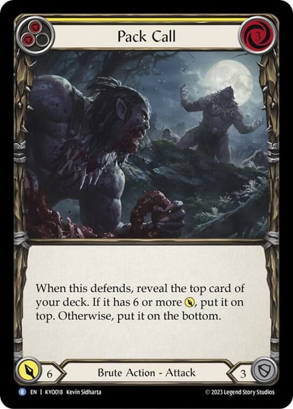 Pack Call (Yellow), Blitz Deck: Heavy Hitters - Kayo KYO018