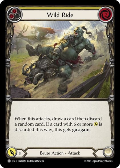 Wild Ride (Yellow), Blitz Deck: Heavy Hitters - Kayo KYO021