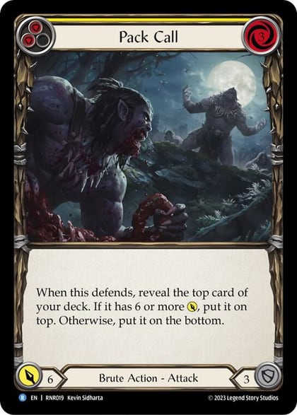 Pack Call (Yellow), Blitz Deck: Heavy Hitters - Rhinar RNR019