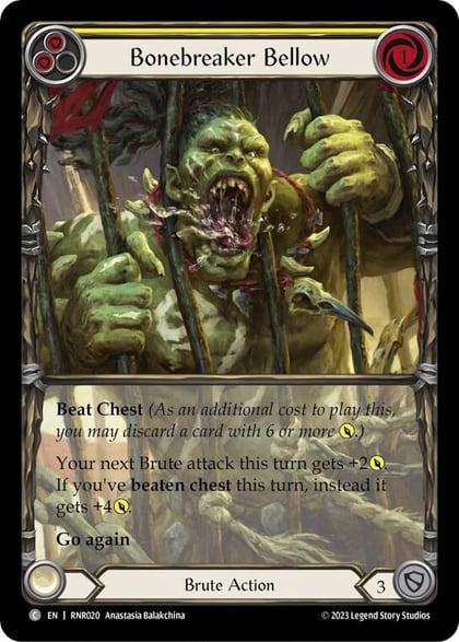 Bonebreaker Bellow (Yellow), Blitz Deck: Heavy Hitters - Rhinar RNR020