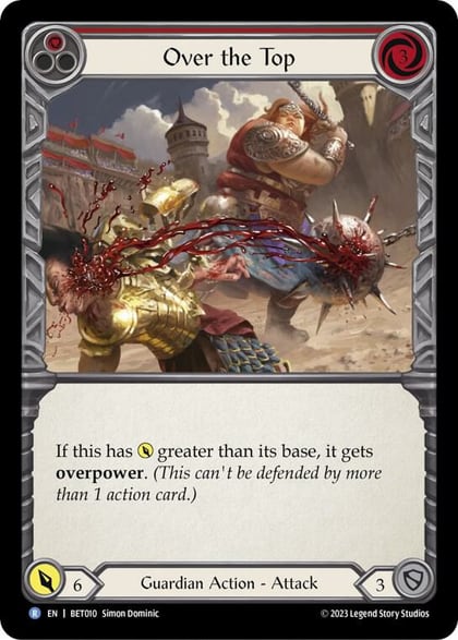 Over the Top (Red), Blitz Deck: Heavy Hitters - Betsy BET010